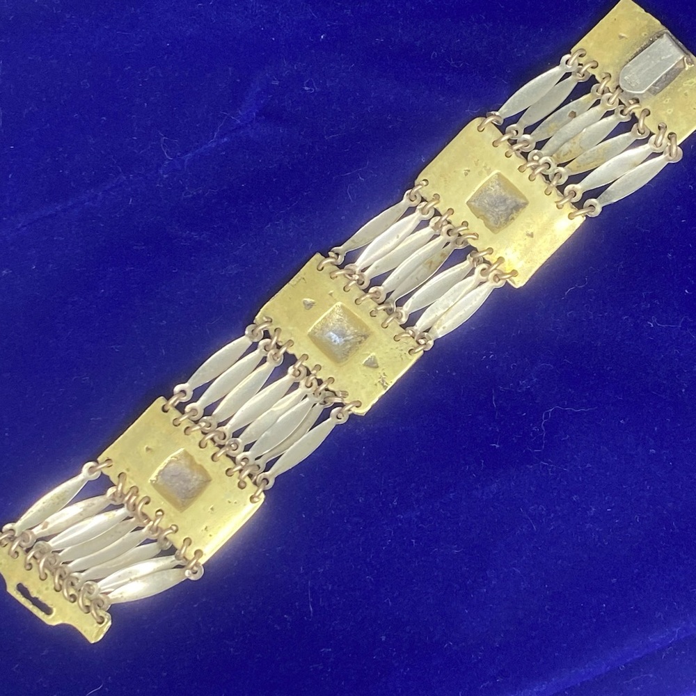 Vintage Taxco Mexican Sterling Silver Bracelet - Picture 3 of 6